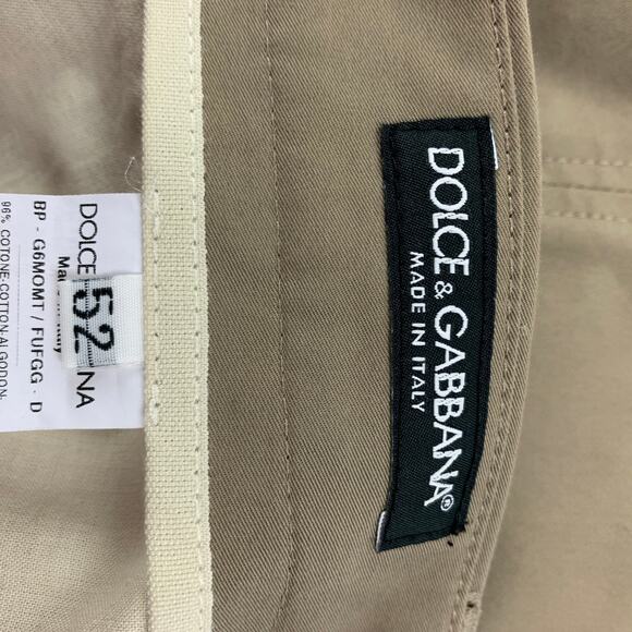 DOLCE & GABBANA Size 36 Khaki Cotton Chino Shorts - Picture 4 of 4